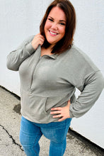 Load image into Gallery viewer, All In A Day Olive Half Zip French Terry Hoodie-Modish Lily, Tecumseh Michigan
