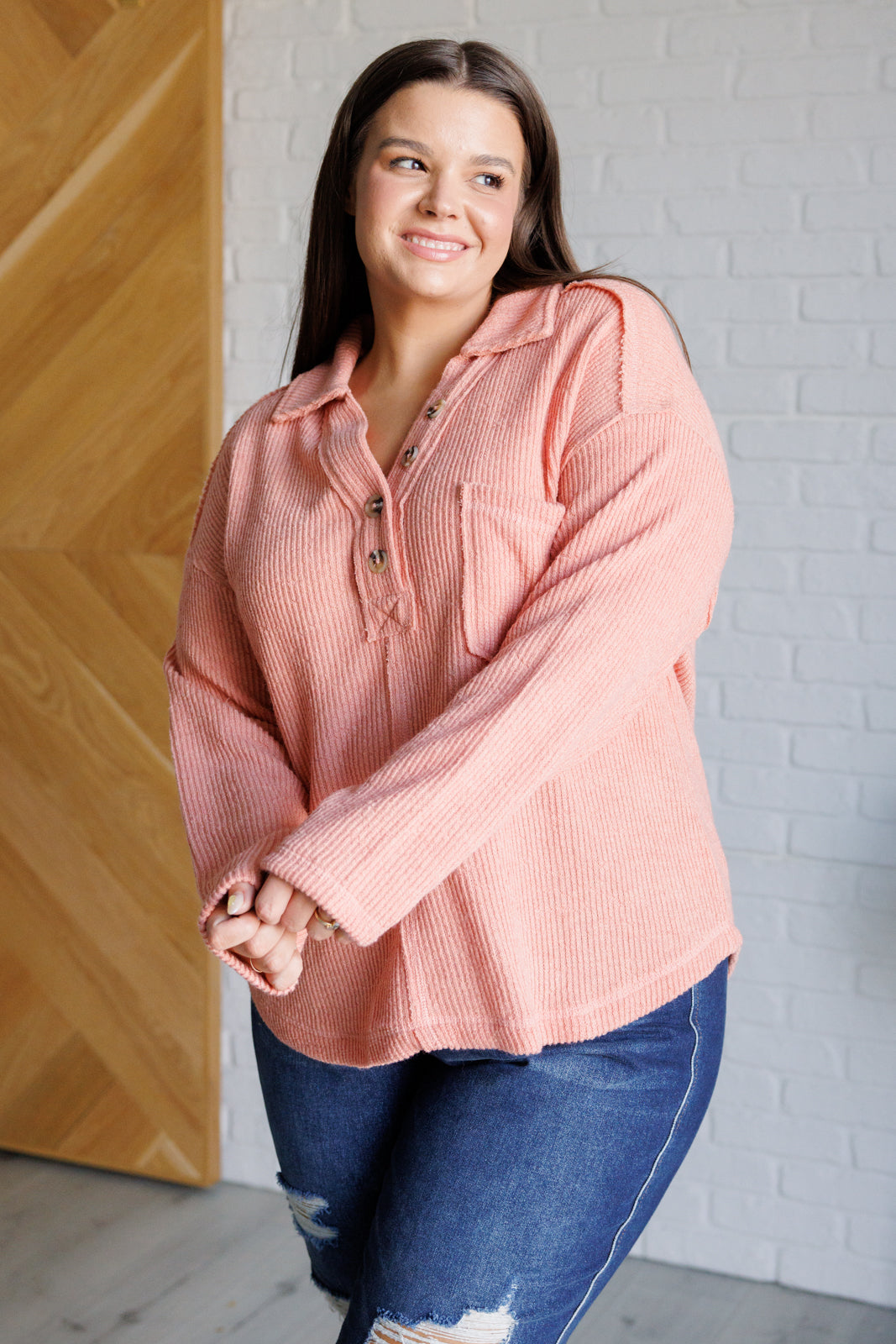 If You Want Forever Ribbed Knit Pullover-Tops-Modish Lily, Tecumseh Michigan