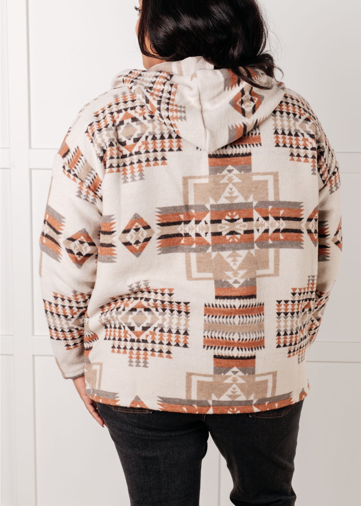 Just Going For It Aztec Hoodie-Tops-Modish Lily, Tecumseh Michigan