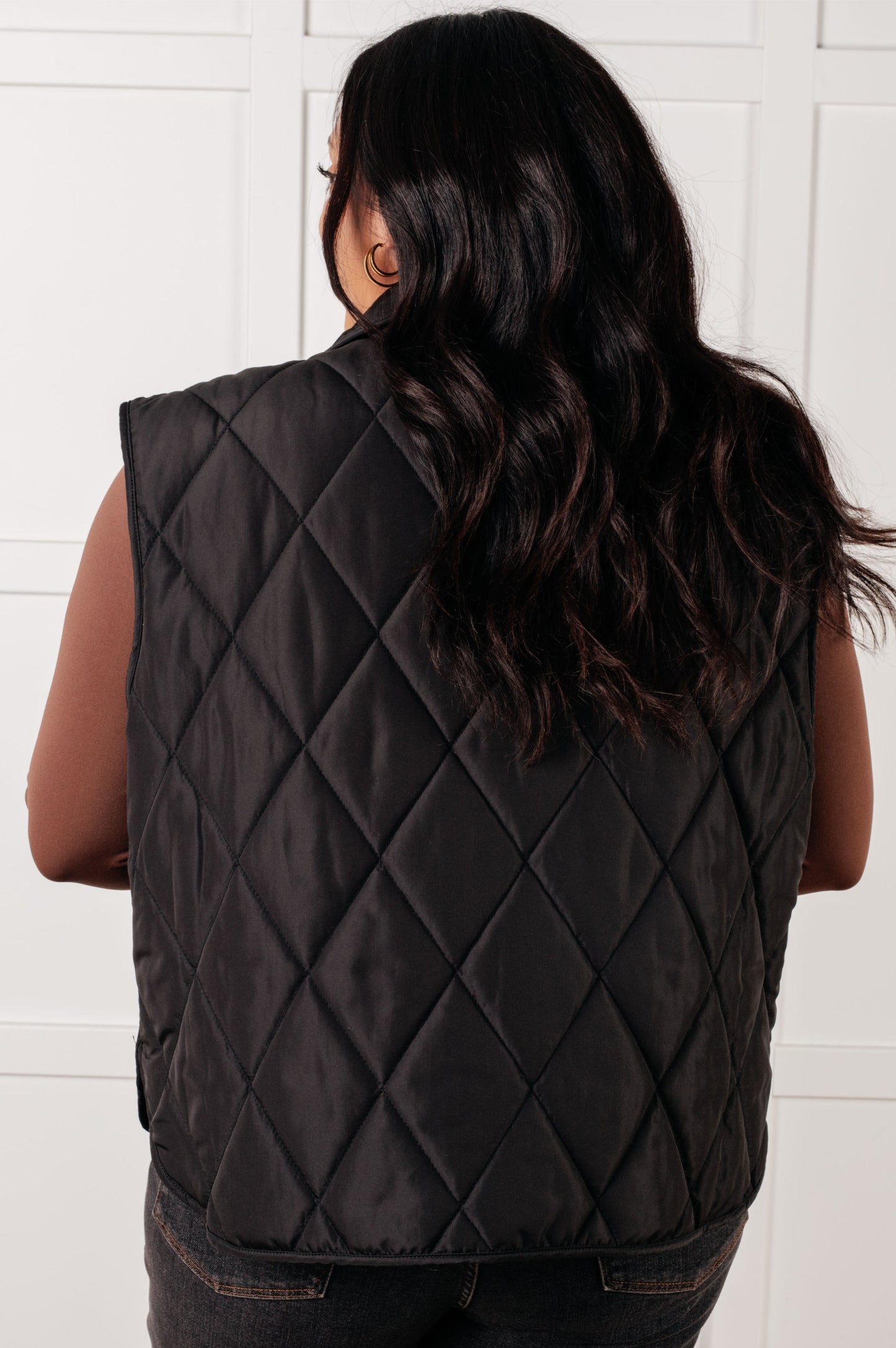 Layering Queen Quilted Puffer Vest in Black-Layers-Modish Lily, Tecumseh Michigan