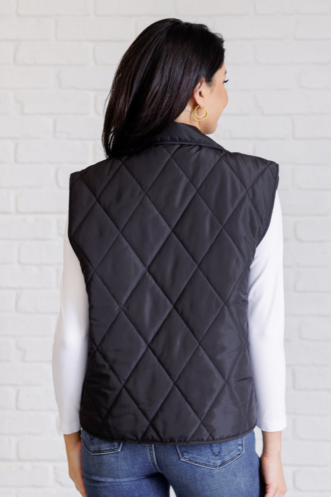 Layering Queen Quilted Puffer Vest in Black-Layers-Modish Lily, Tecumseh Michigan