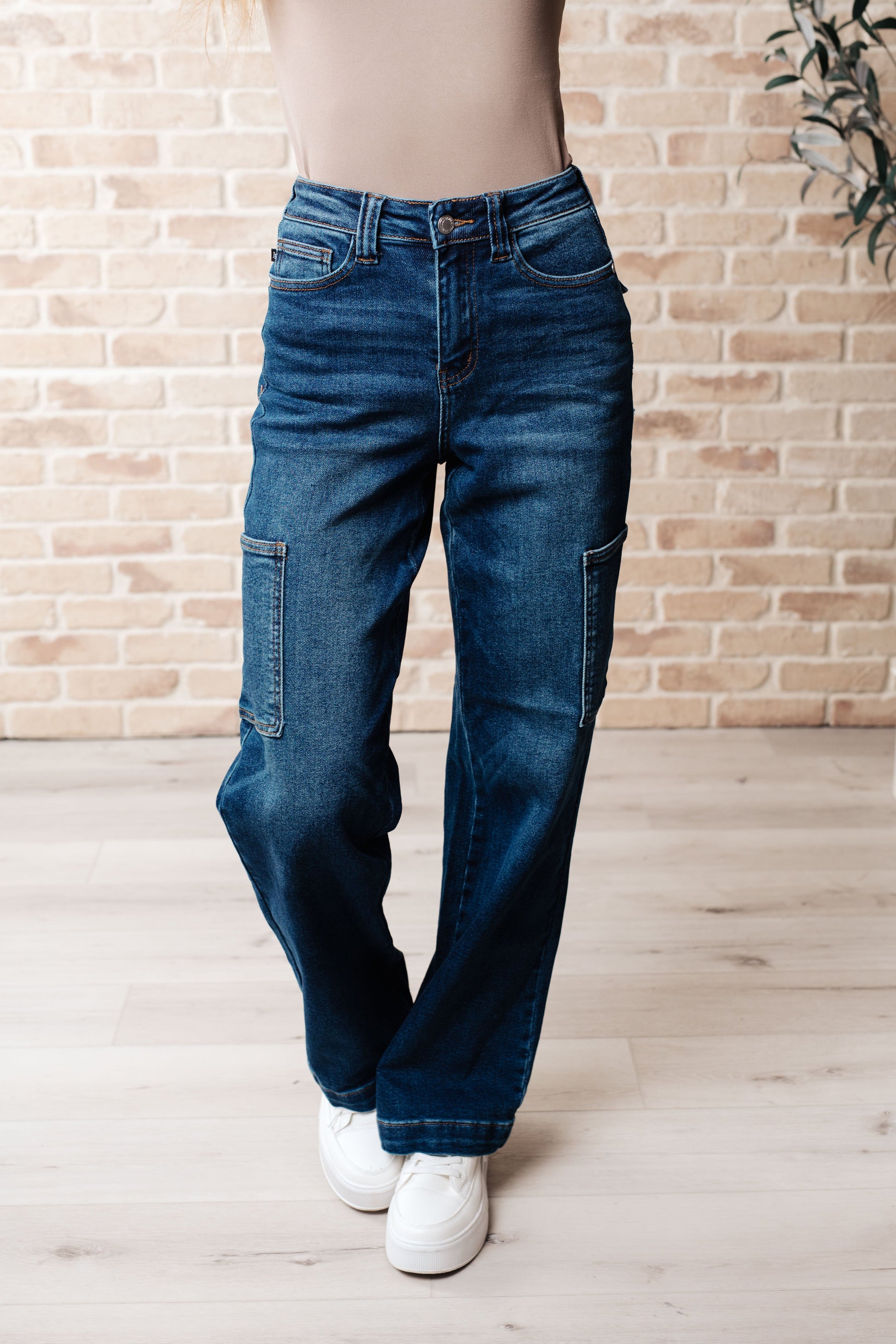 Leila High Rise Cargo Straight Jeans-Womens-Modish Lily, Tecumseh Michigan