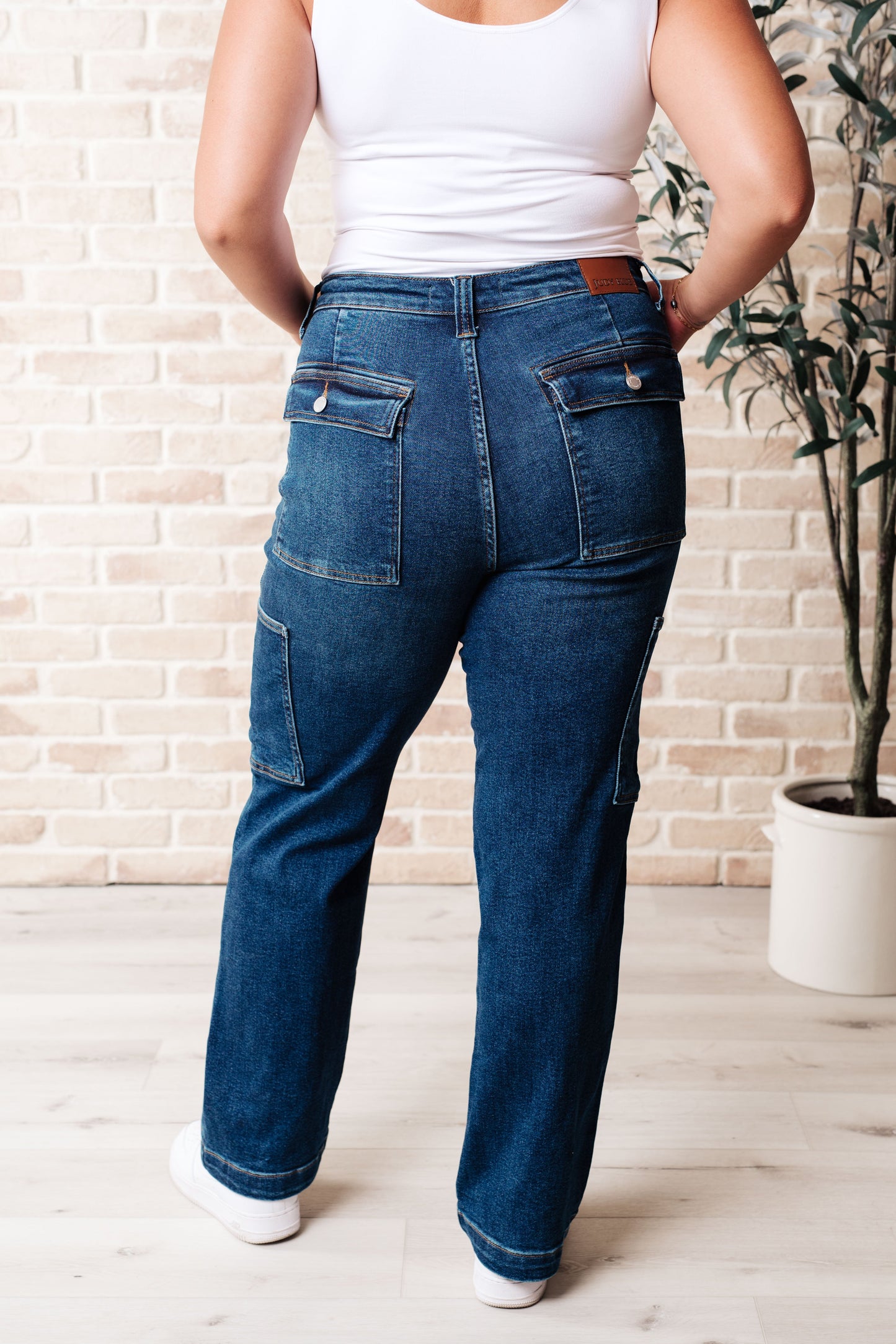 Leila High Rise Cargo Straight Jeans-Womens-Modish Lily, Tecumseh Michigan