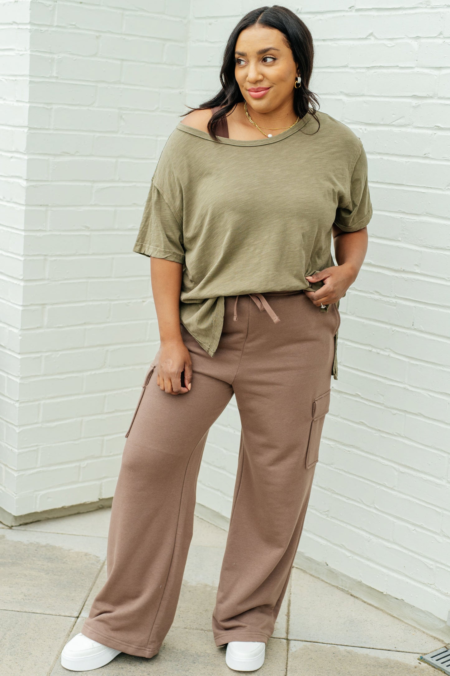 Let Me Live Relaxed Tee in Army-Tops-Modish Lily, Tecumseh Michigan