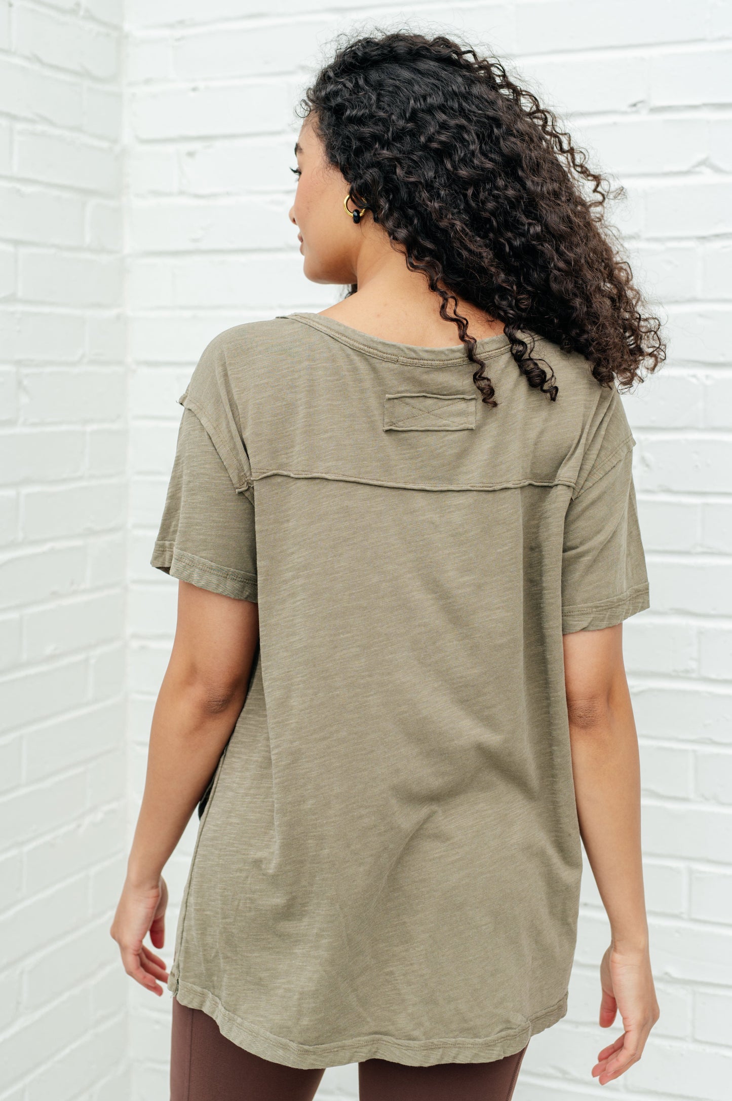 Let Me Live Relaxed Tee in Army-Tops-Modish Lily, Tecumseh Michigan