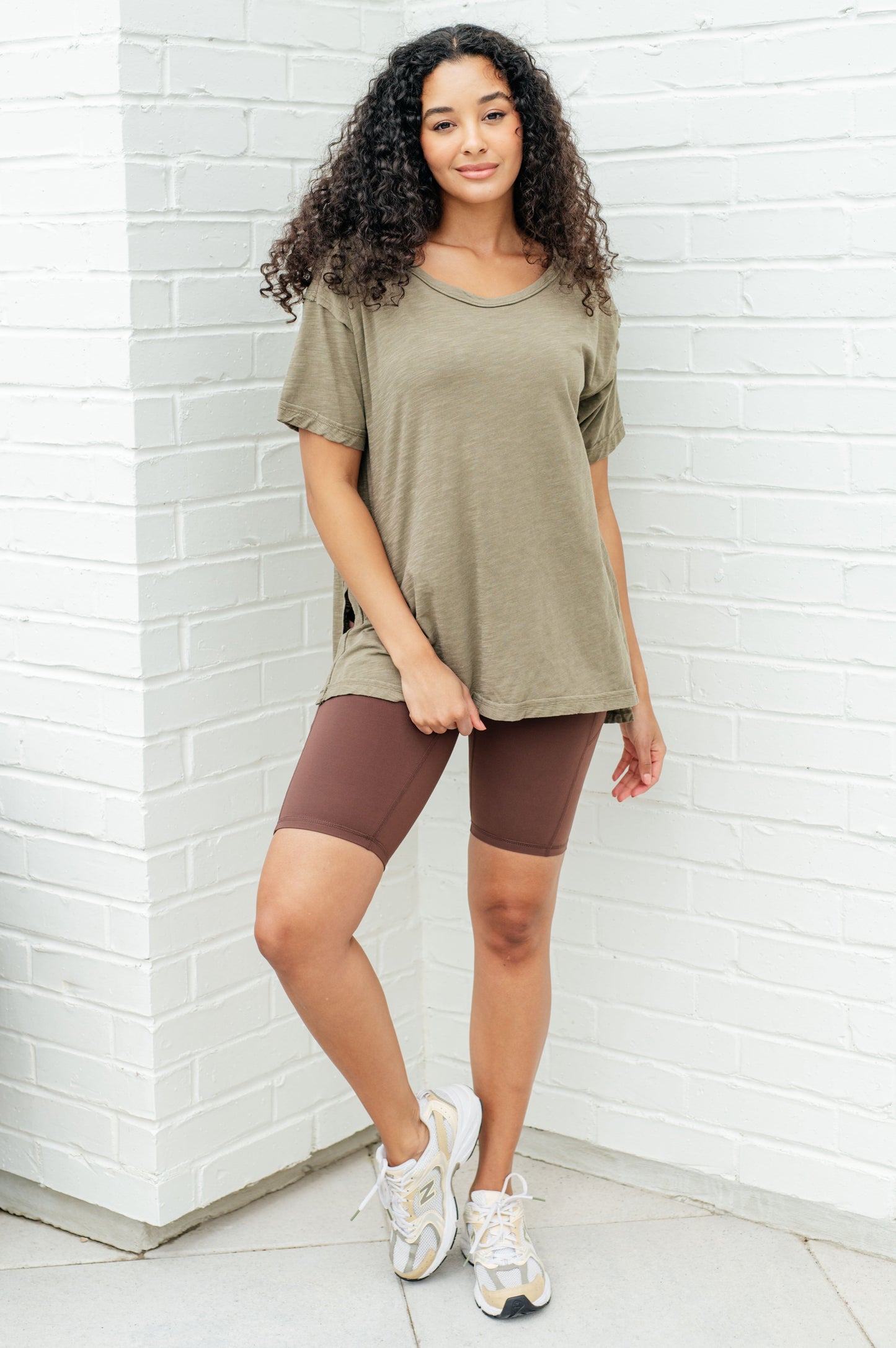 Let Me Live Relaxed Tee in Army-Tops-Modish Lily, Tecumseh Michigan