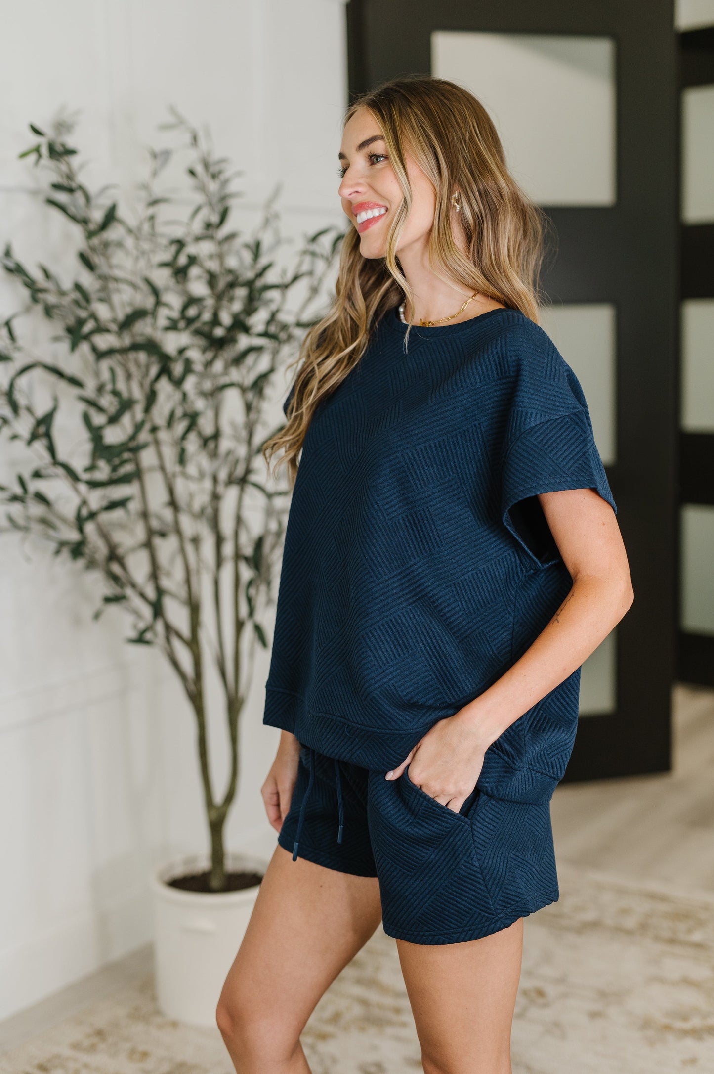 Love on the Loose Quilted Bottoms in Navy-Womens-Modish Lily, Tecumseh Michigan