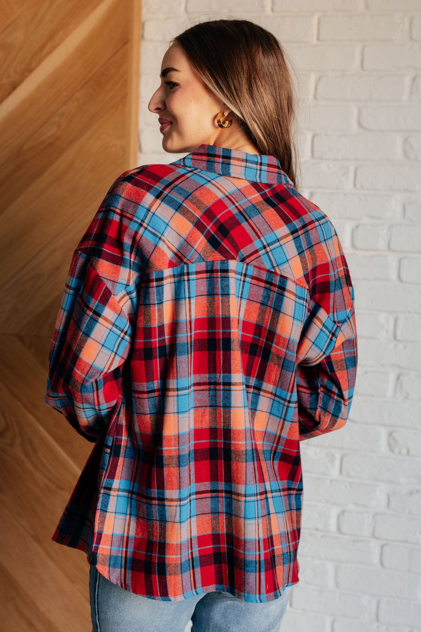 Make it Make Sense Plaid Button Up-Tops-Modish Lily, Tecumseh Michigan