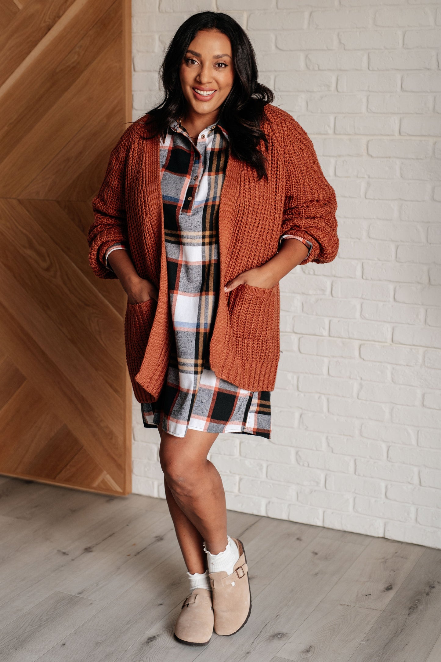 Make it Right Plaid Shirt Dress-Dresses-Modish Lily, Tecumseh Michigan