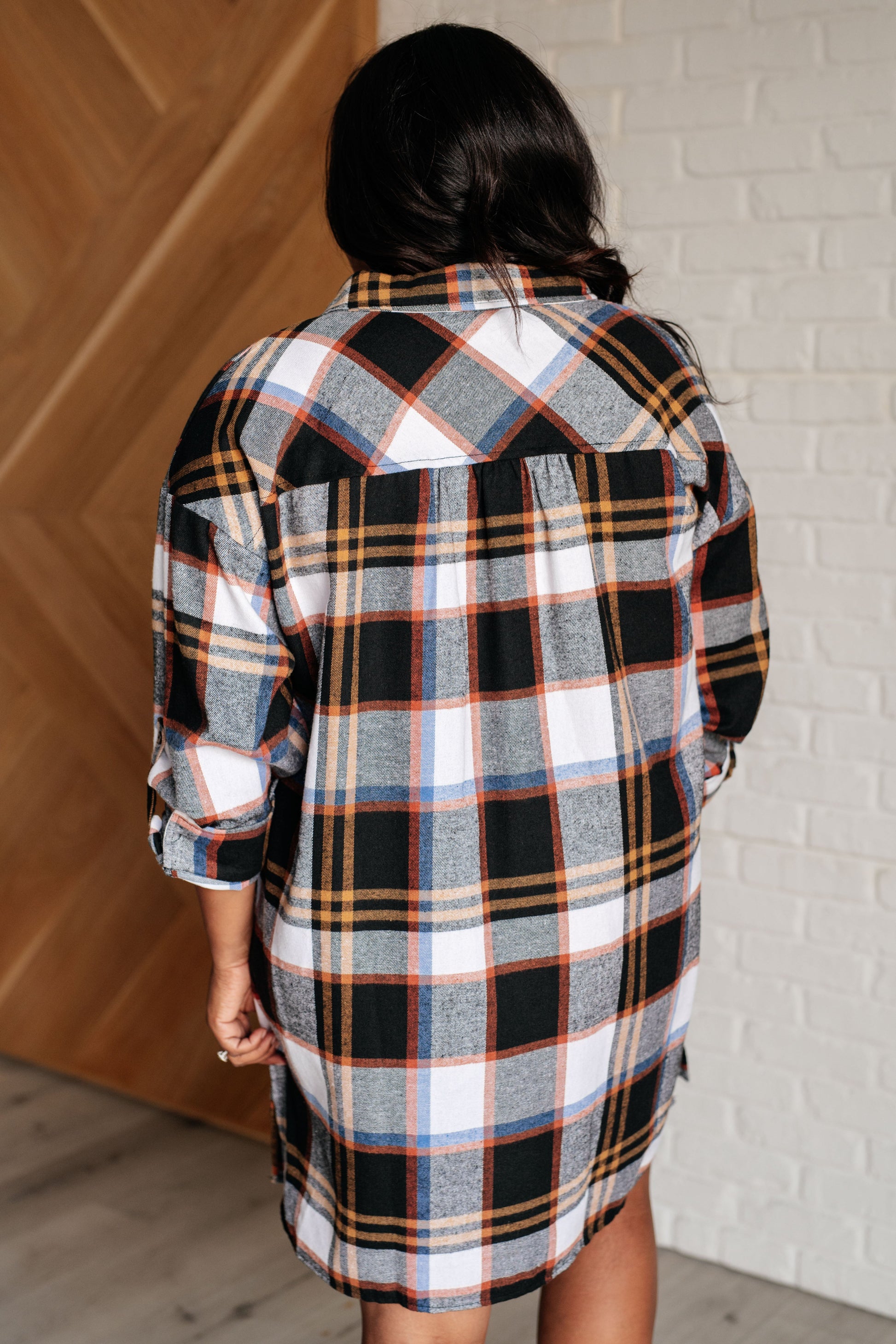 Make it Right Plaid Shirt Dress-Dresses-Modish Lily, Tecumseh Michigan