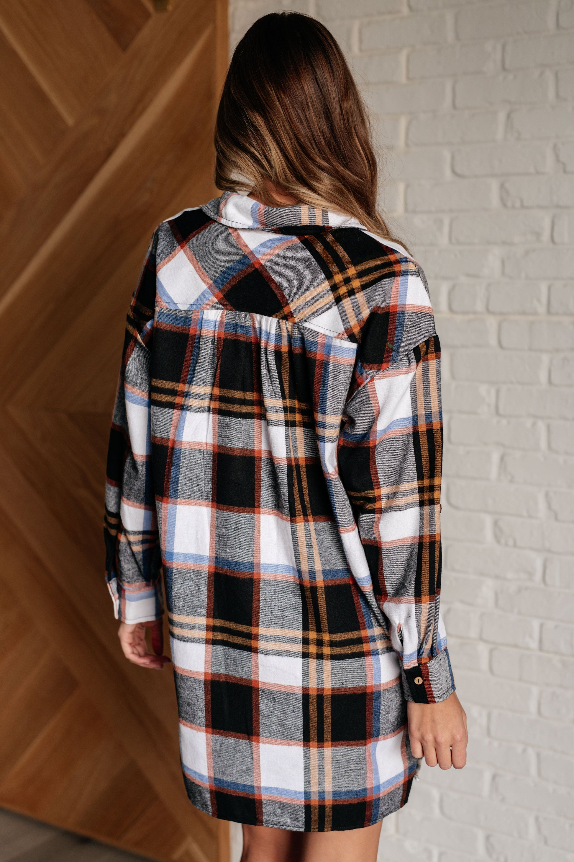 Make it Right Plaid Shirt Dress-Dresses-Modish Lily, Tecumseh Michigan