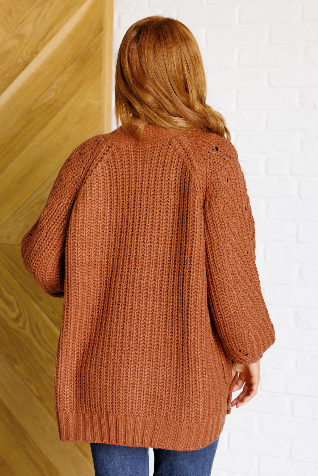 Maybe Monday Cardigan in Chestnut-Layers-Modish Lily, Tecumseh Michigan