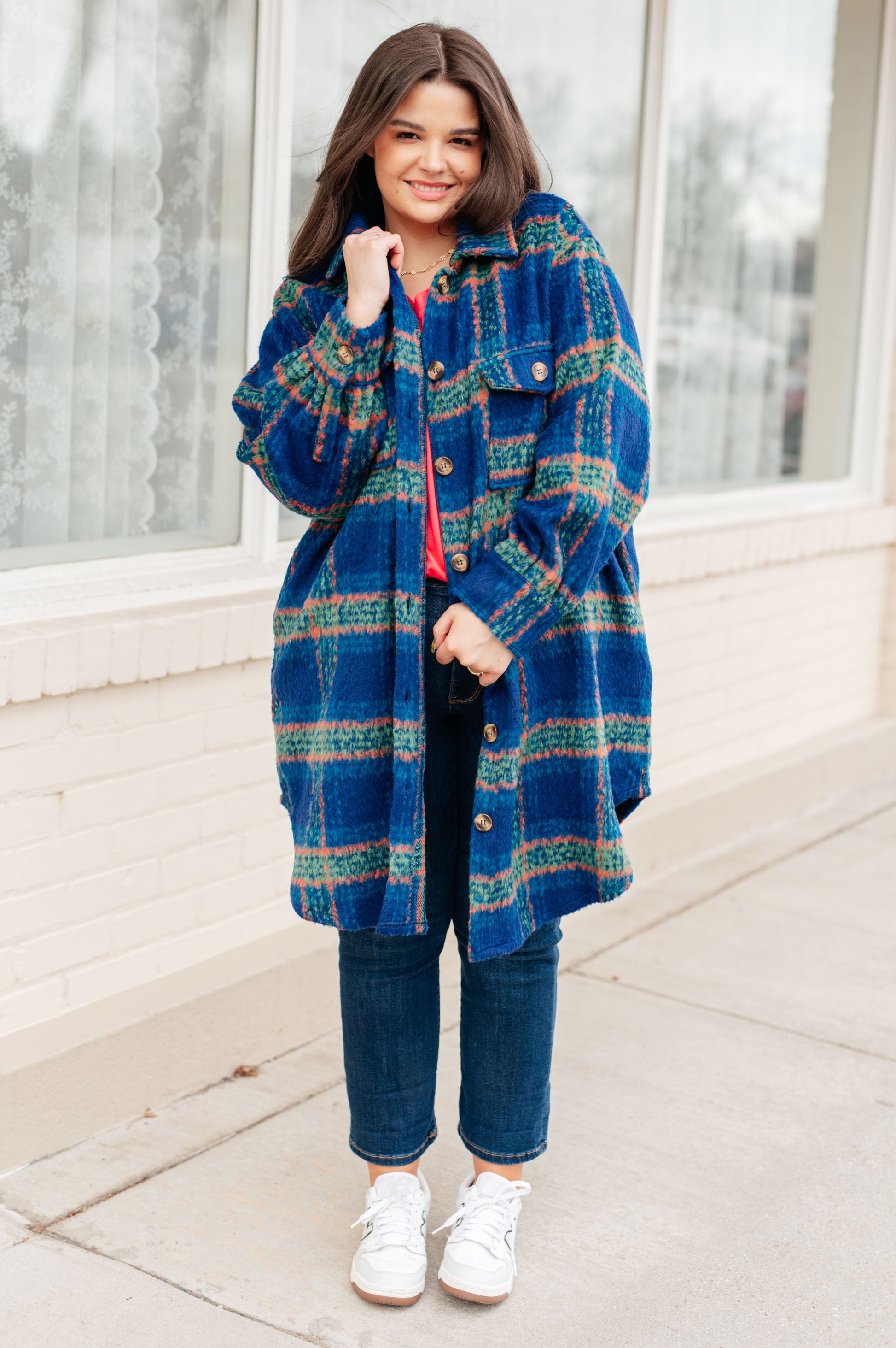 No Tears Plaid Coat-Womens-Modish Lily, Tecumseh Michigan