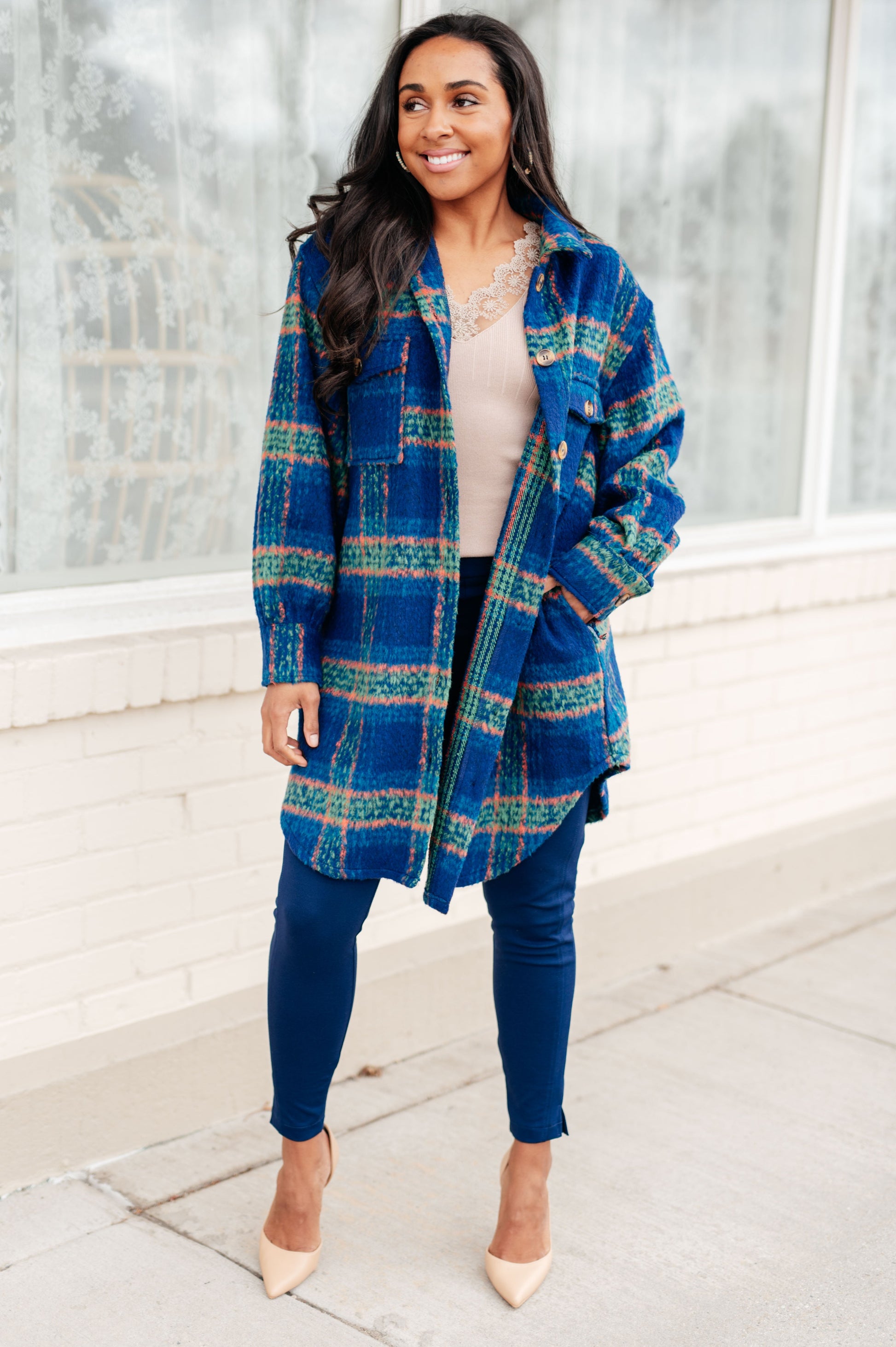 No Tears Plaid Coat-Womens-Modish Lily, Tecumseh Michigan