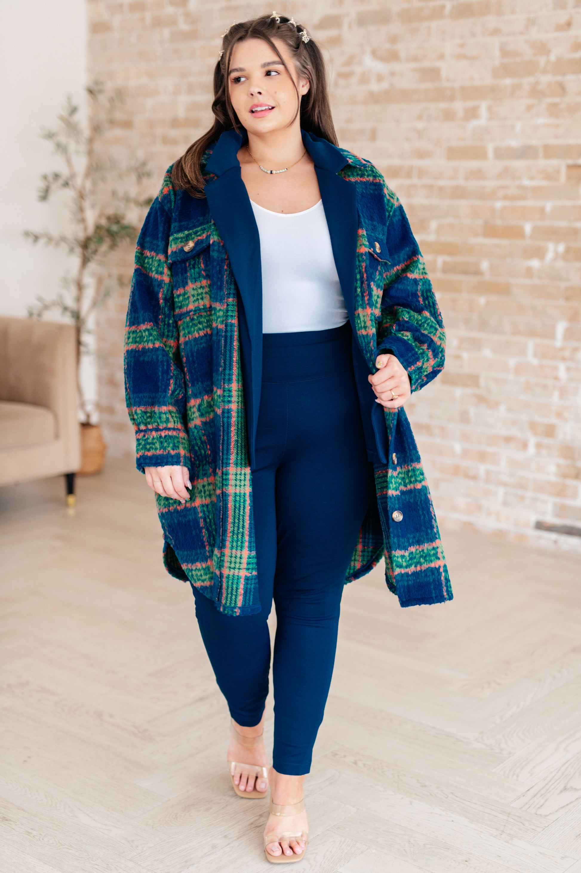 No Tears Plaid Coat-Womens-Modish Lily, Tecumseh Michigan