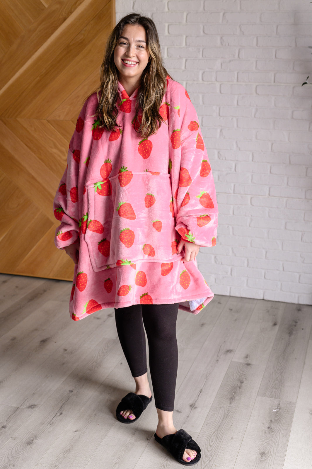 Oversized Blanket Hoodie in Strawberry-Layers-Modish Lily, Tecumseh Michigan