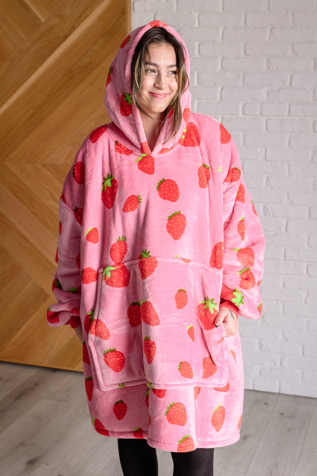 Oversized Blanket Hoodie in Strawberry-Layers-Modish Lily, Tecumseh Michigan