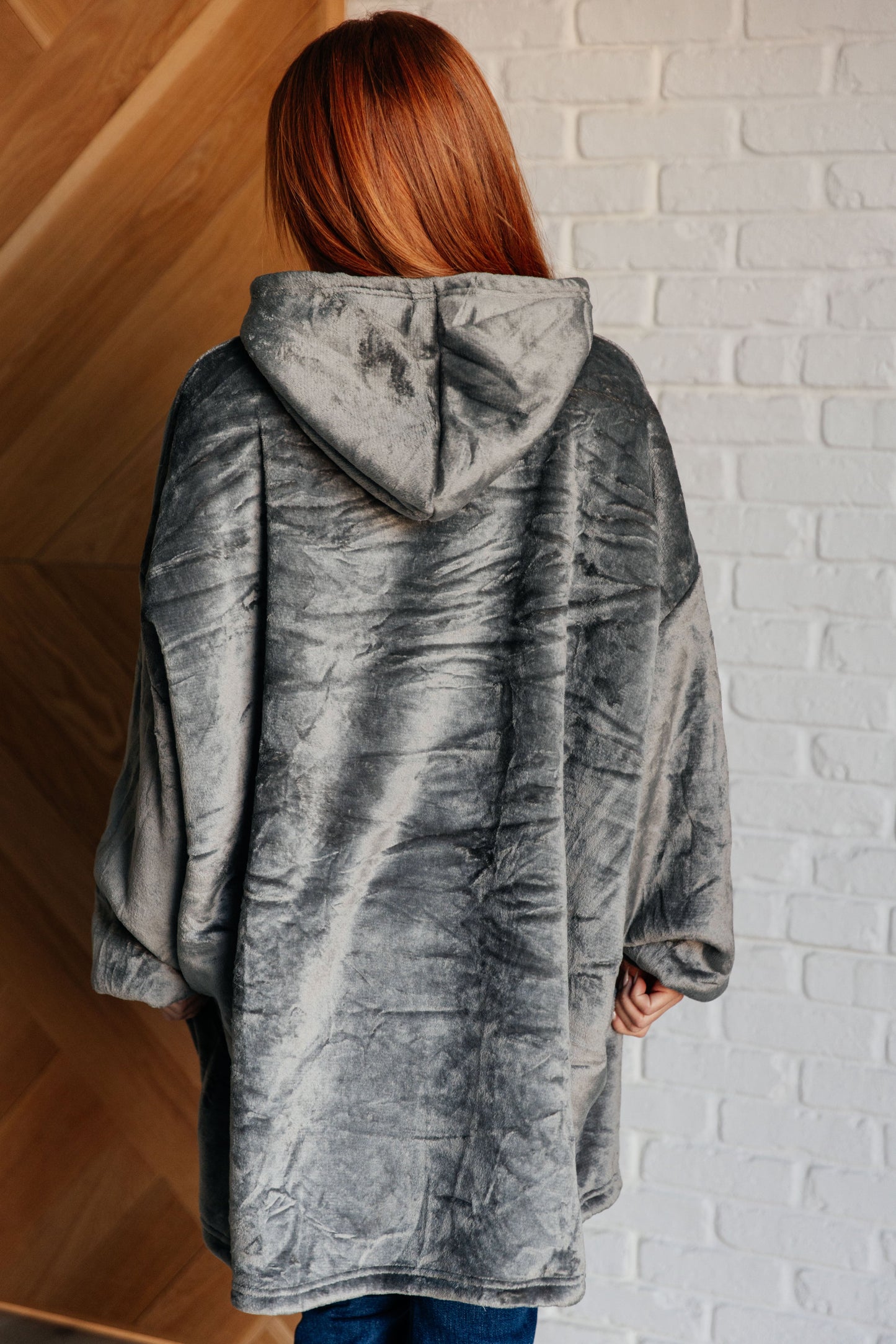 Oversized Velour Blanket Hoodie in Gray-Layers-Modish Lily, Tecumseh Michigan