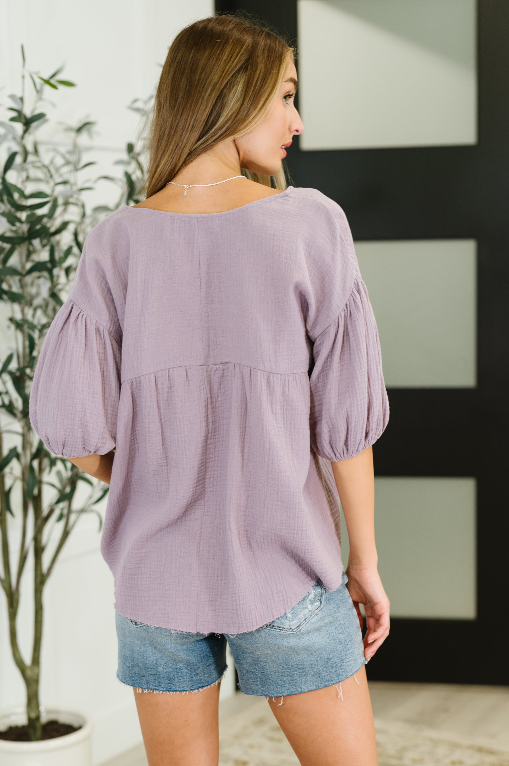 Pleasantly Perfect Bubble Sleeve Peasant Blouse-Blouses-Modish Lily, Tecumseh Michigan