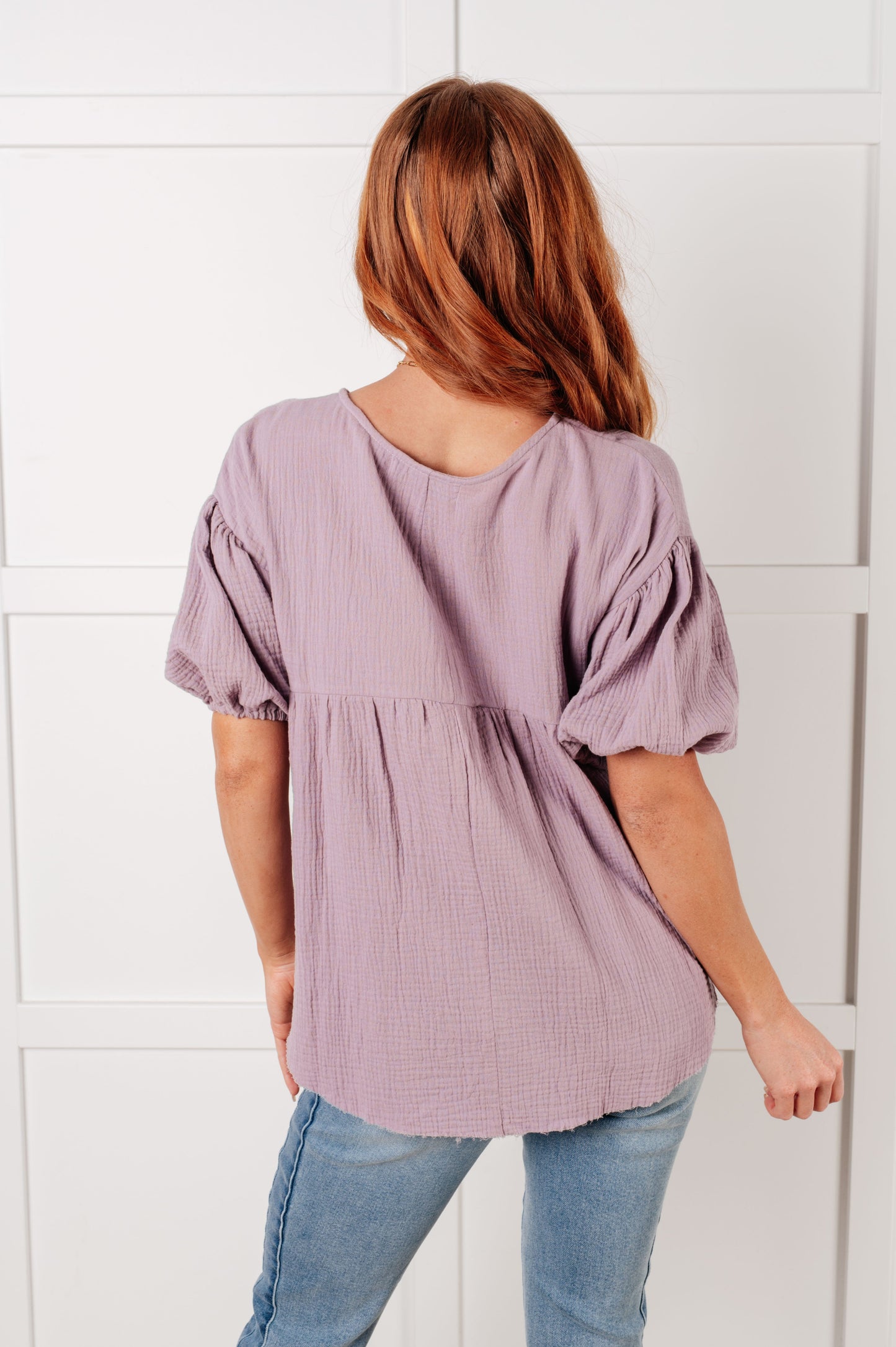 Pleasantly Perfect Bubble Sleeve Peasant Blouse-Blouses-Modish Lily, Tecumseh Michigan