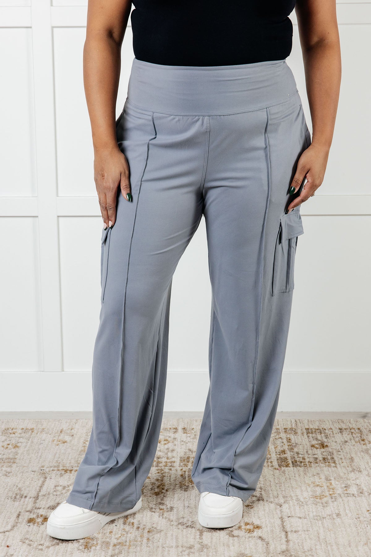 Race to Relax Cargo Pants in Rhino Grey-Bottoms-Modish Lily, Tecumseh Michigan