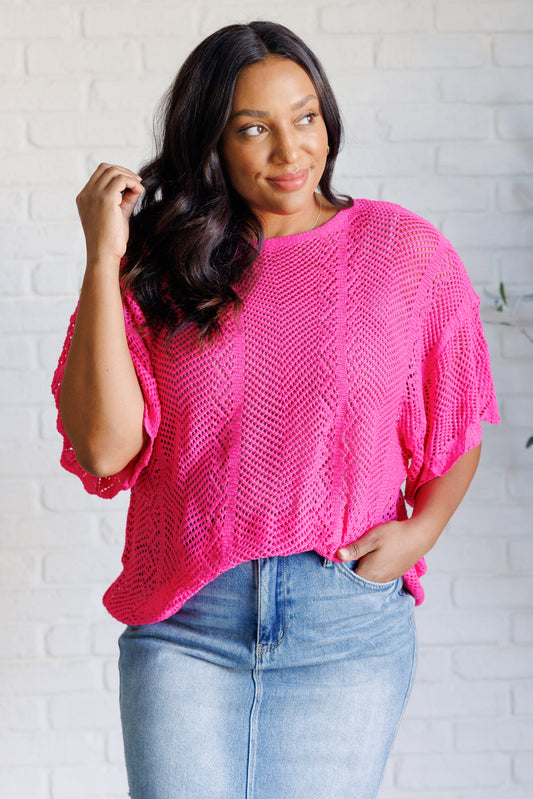 Rather Eventful Open Knit Top-Tops-Modish Lily, Tecumseh Michigan