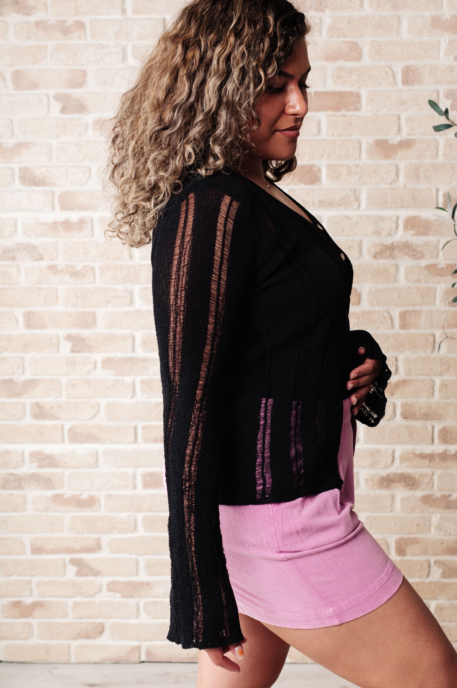 San Tropez Light Weight Knit Cardigan in Black-Layers-Modish Lily, Tecumseh Michigan