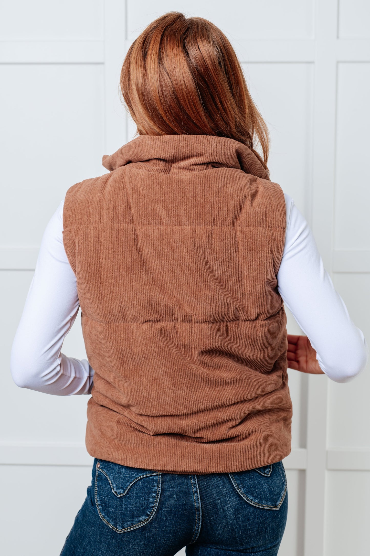 Set Me Up Corduroy Puffer Vest-Layers-Modish Lily, Tecumseh Michigan