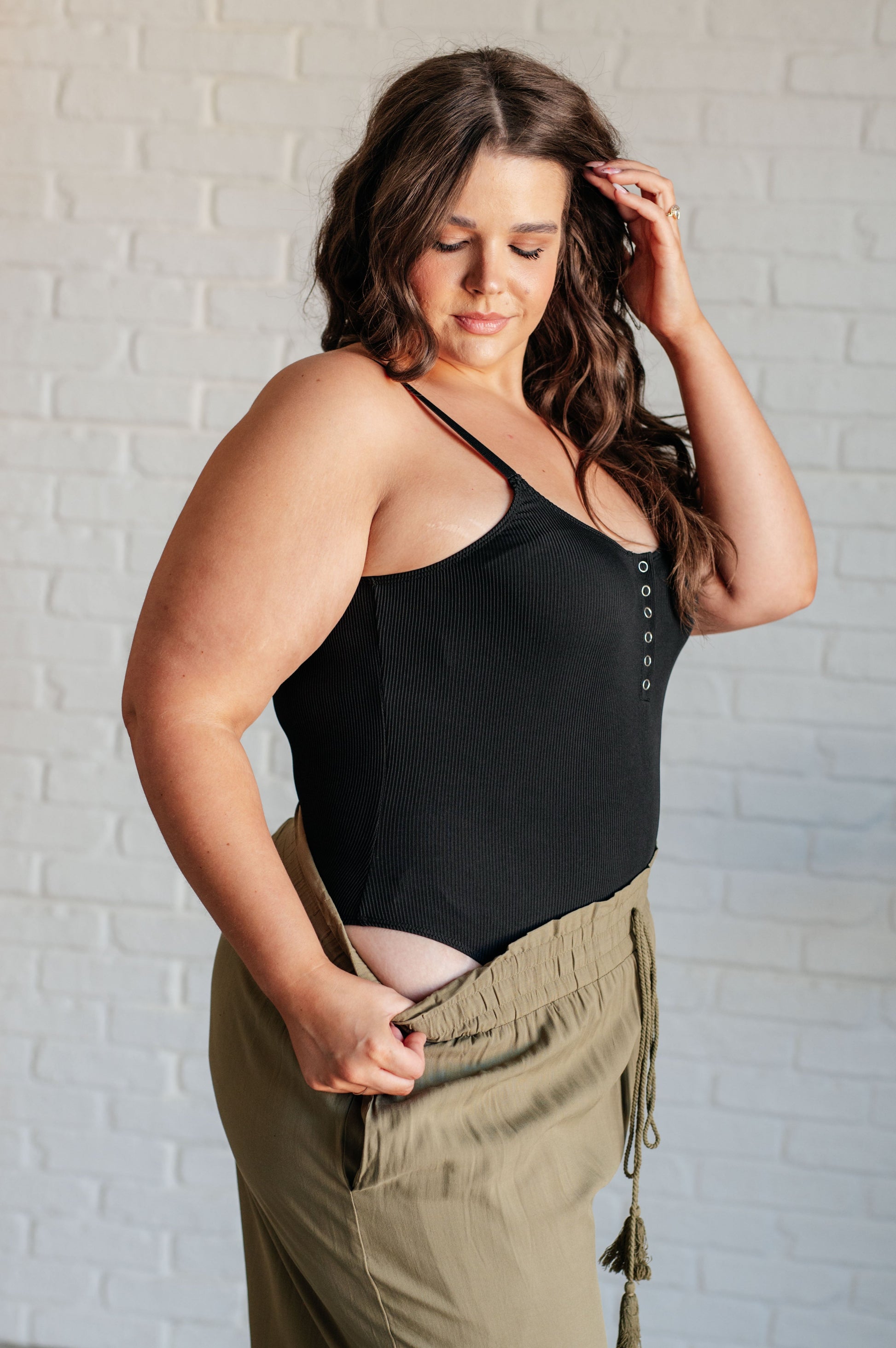 Snap it Up Spaghetti Strap Bodysuit-Bodysuits-Modish Lily, Tecumseh Michigan