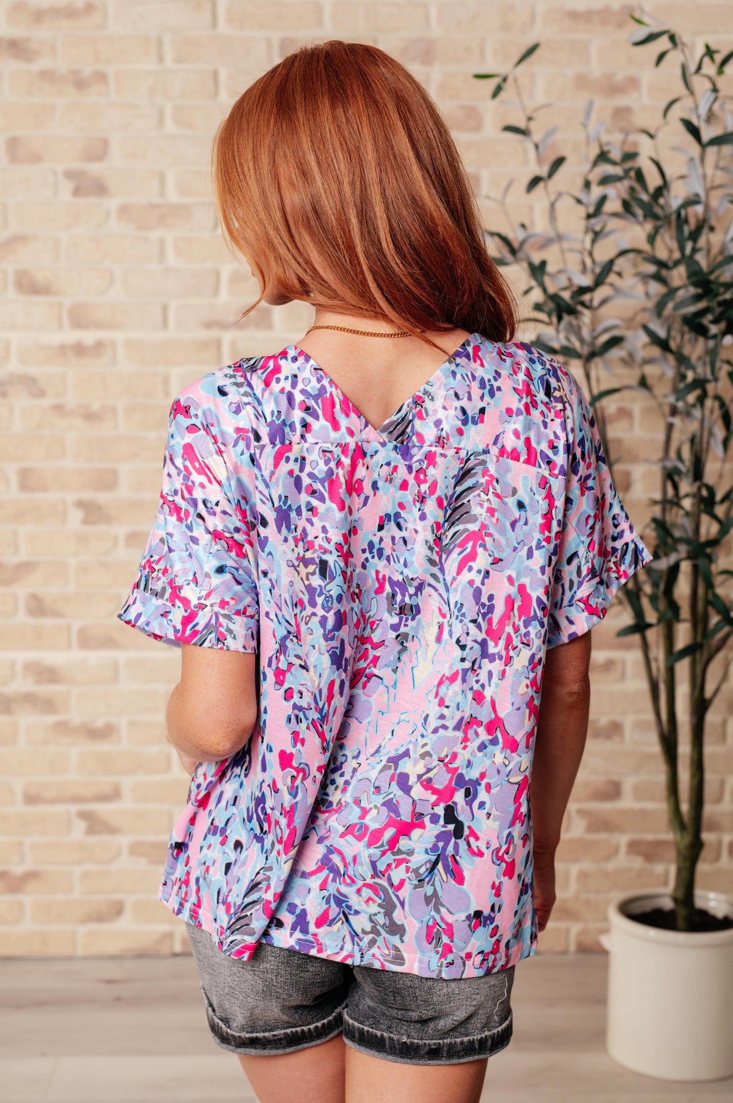 Stellar Situation V-Neck Top-Tops-Modish Lily, Tecumseh Michigan