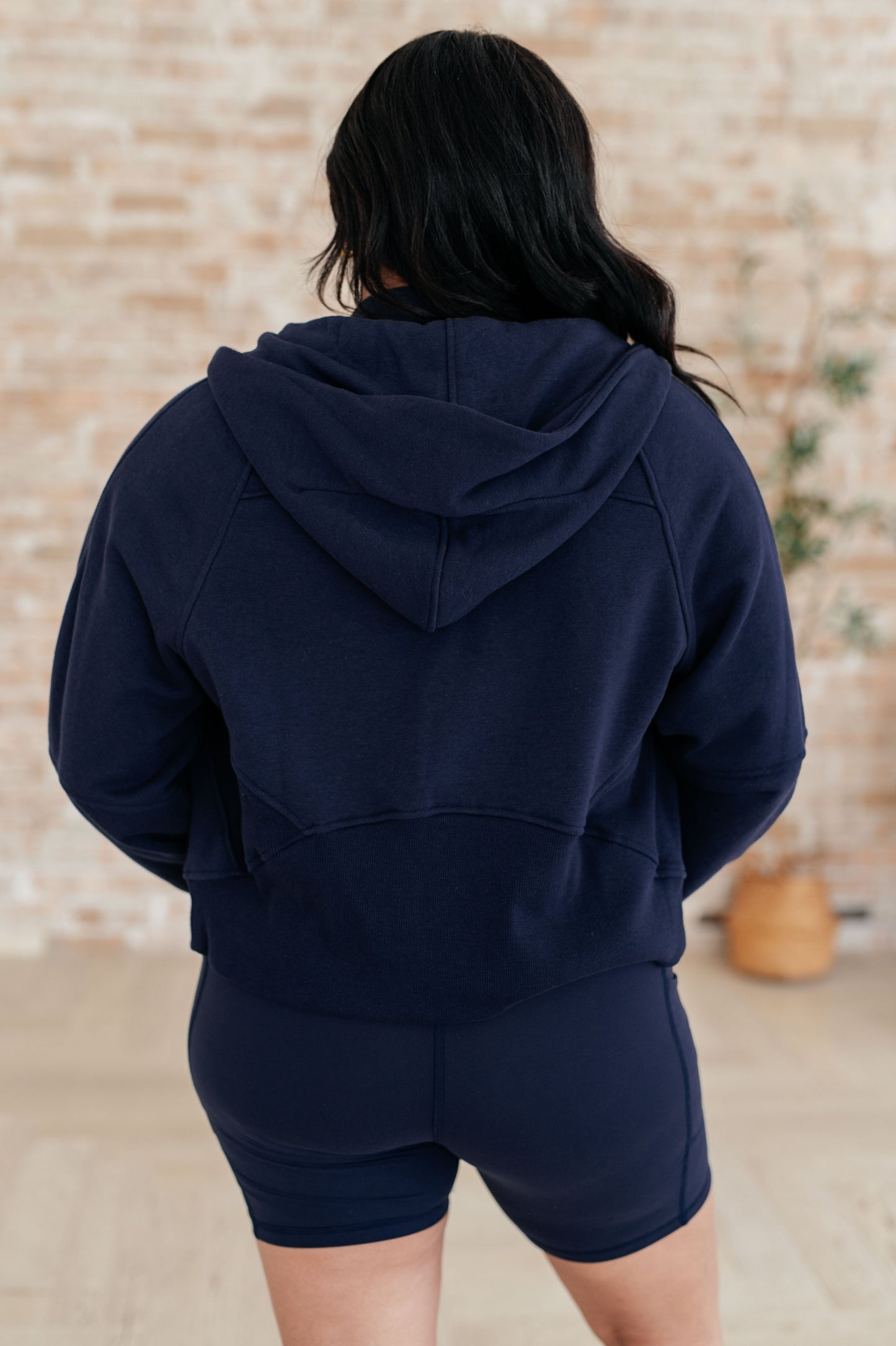 Sun or Shade Zip Up Jacket in Navy-Athleisure-Modish Lily, Tecumseh Michigan