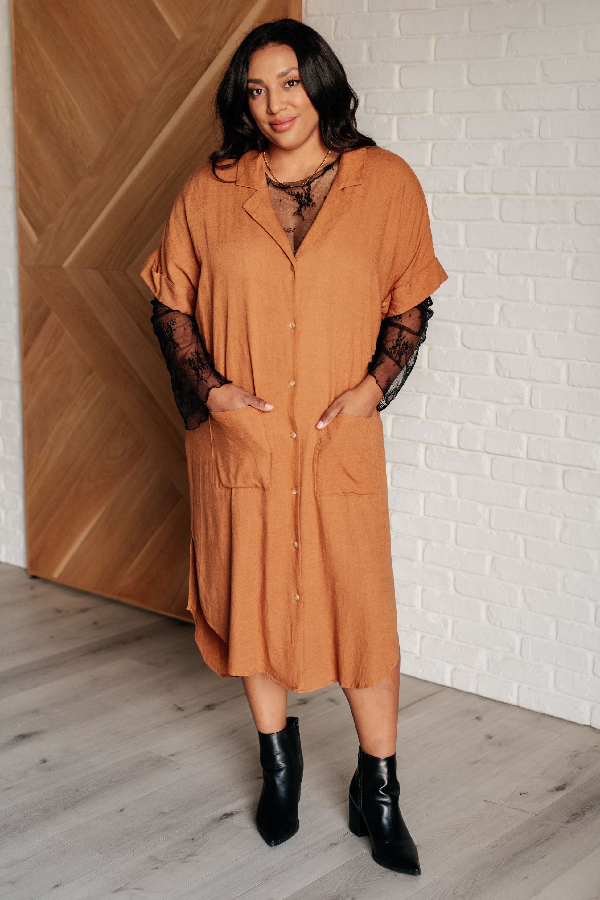 Sure to Be Great Shirt Dress-Dresses-Modish Lily, Tecumseh Michigan