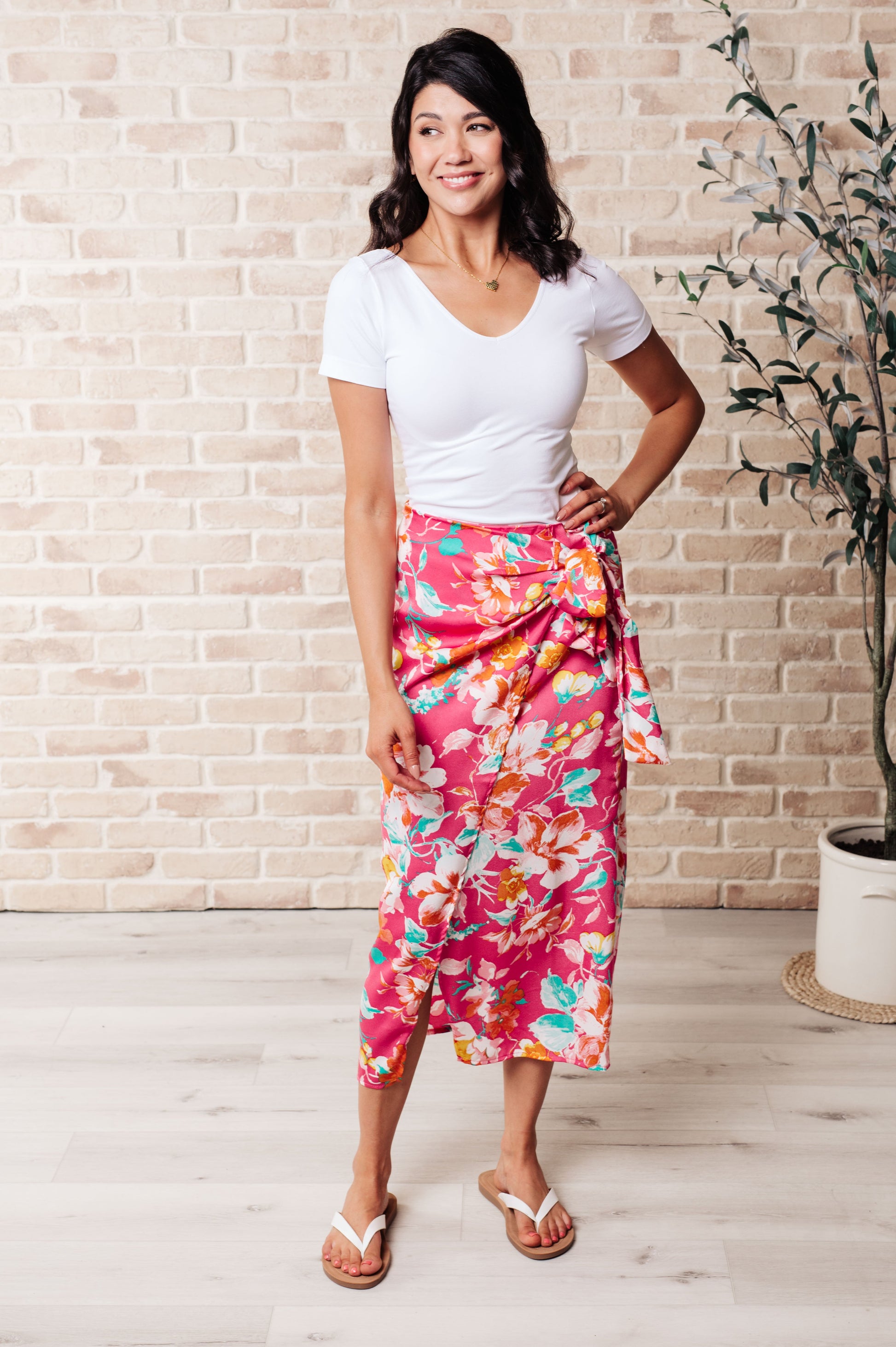 Take Me Outside Wrap Around Skirt in Magenta-Skirts-Modish Lily, Tecumseh Michigan