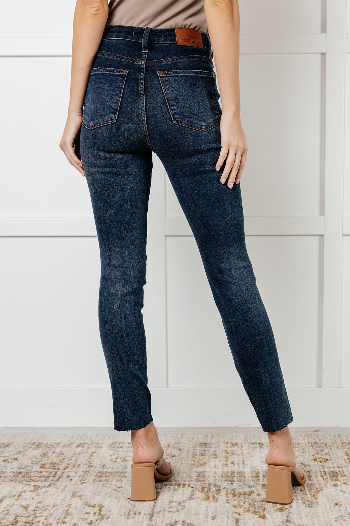 Tessa High Rise Control Top Step Hem Skinny Jeans-Womens-Modish Lily, Tecumseh Michigan