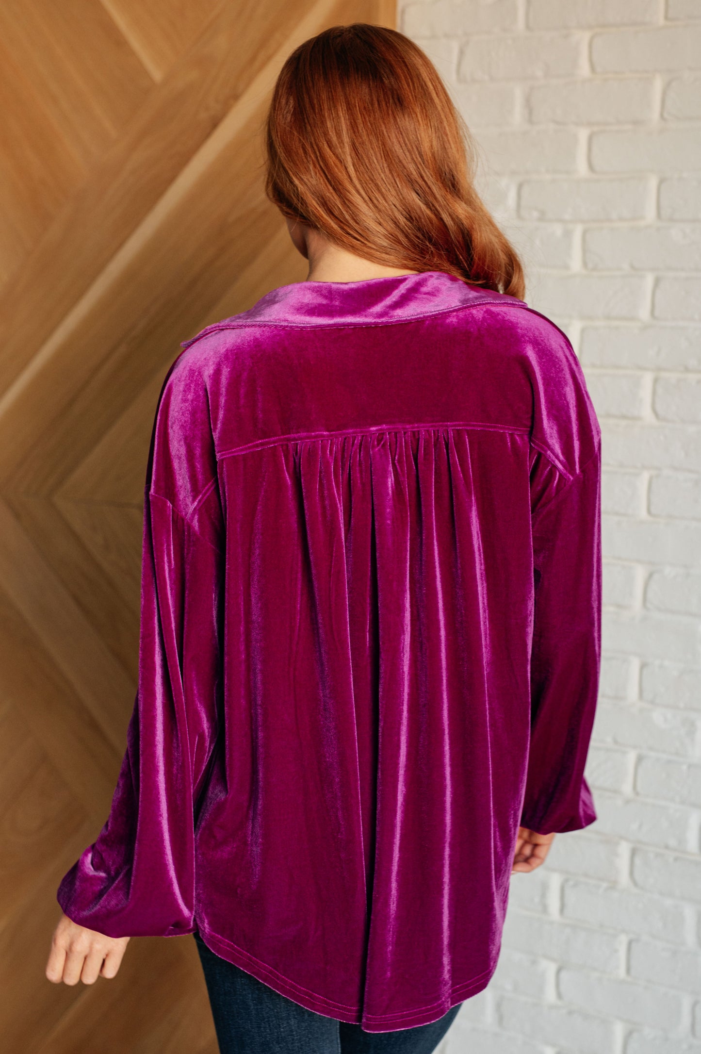 The Best Policy Velvet Balloon Sleeve Top-Tops-Modish Lily, Tecumseh Michigan