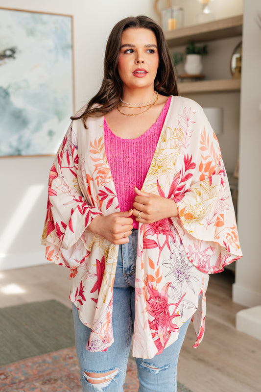 Vacay Season Bell Sleeve Kimono-Layers-Modish Lily, Tecumseh Michigan