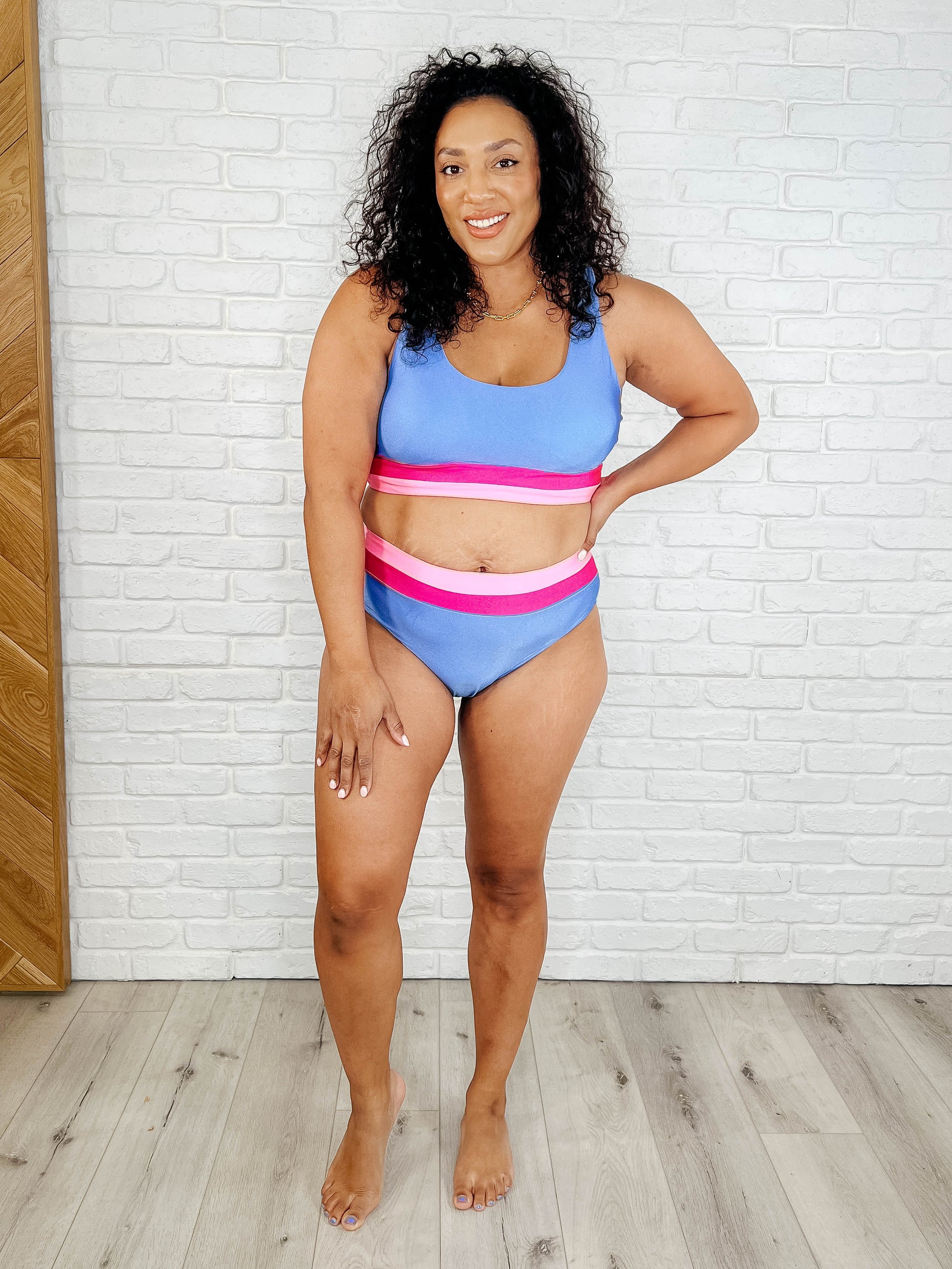 Venice Color Block Swim Top-Swimwear-Modish Lily, Tecumseh Michigan