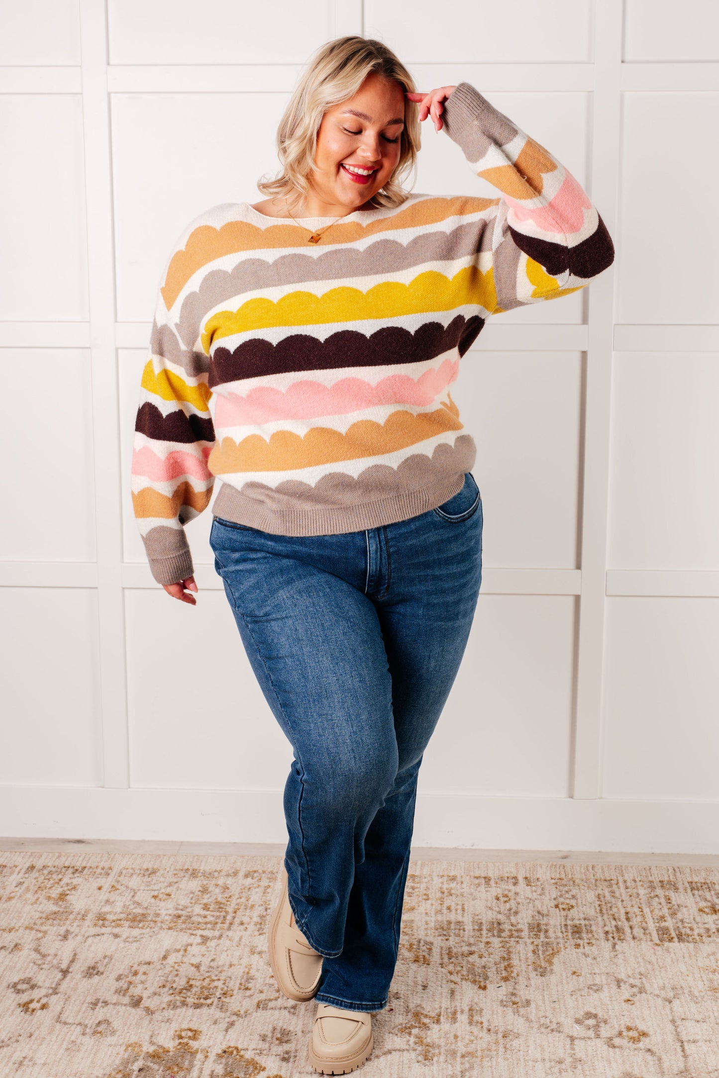 Wave After Wave Striped Sweater-Tops-Modish Lily, Tecumseh Michigan