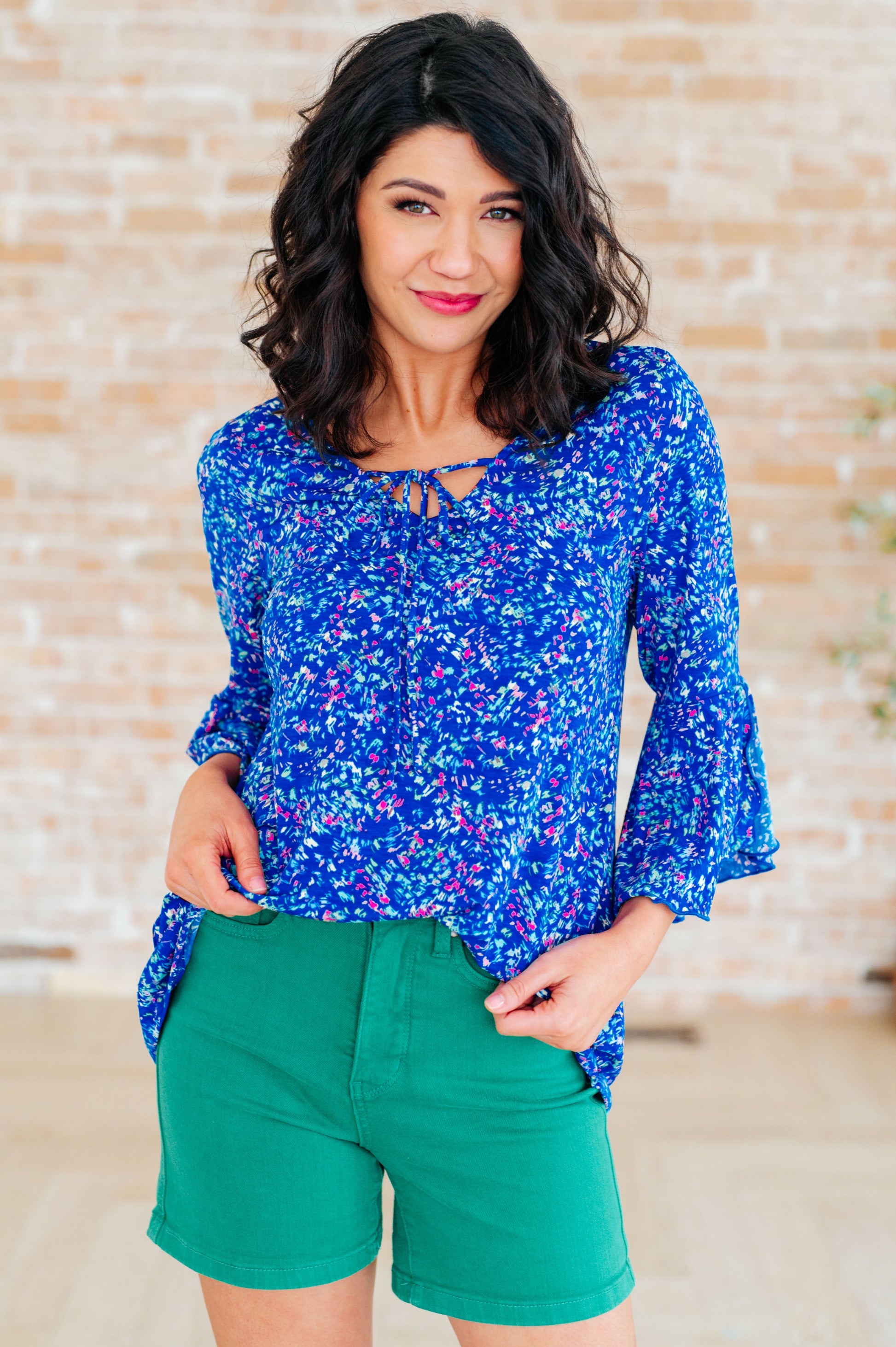 Willow Bell Sleeve Top in Royal-Tops-Modish Lily, Tecumseh Michigan