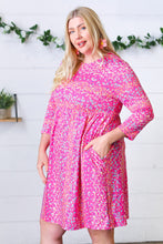 Load image into Gallery viewer, Fuchsia Fit &amp; Flare Midi Pocketed Dress-Modish Lily, Tecumseh Michigan

