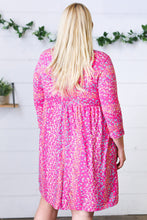 Load image into Gallery viewer, Fuchsia Fit &amp; Flare Midi Pocketed Dress-Modish Lily, Tecumseh Michigan
