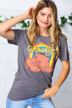 Load image into Gallery viewer, Grey Cotton Western Howdy Cowboy Graphic Tee-Modish Lily, Tecumseh Michigan
