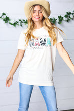 Load image into Gallery viewer, White Boat Neck MAMA Graphic Knit Tee-Modish Lily, Tecumseh Michigan
