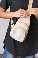 Load image into Gallery viewer, Sand Corduroy Sling Crossbody Bag-Apparel &amp; Accessories-Modish Lily, Tecumseh Michigan
