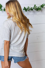 Load image into Gallery viewer, LT Grey Distressed Free Bird Graphic Knit Tee-Modish Lily, Tecumseh Michigan
