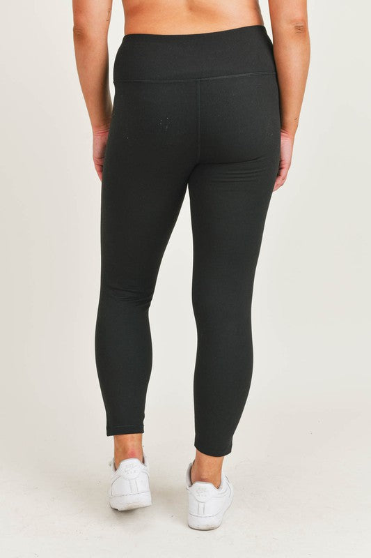 Mono B Red Laser-Cut Highwaist Leggings-Leggings & Sports Bras-Modish Lily, Tecumseh Michigan