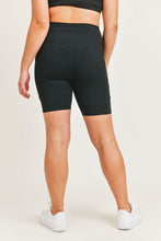 Load image into Gallery viewer, Tapered Band Essential Biker Shorts in Black-Shorts-Modish Lily, Tecumseh Michigan
