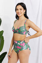 Load image into Gallery viewer, Marina West Swim Take A Dip Twist High-Rise Bikini in Sage-Modish Lily, Tecumseh Michigan
