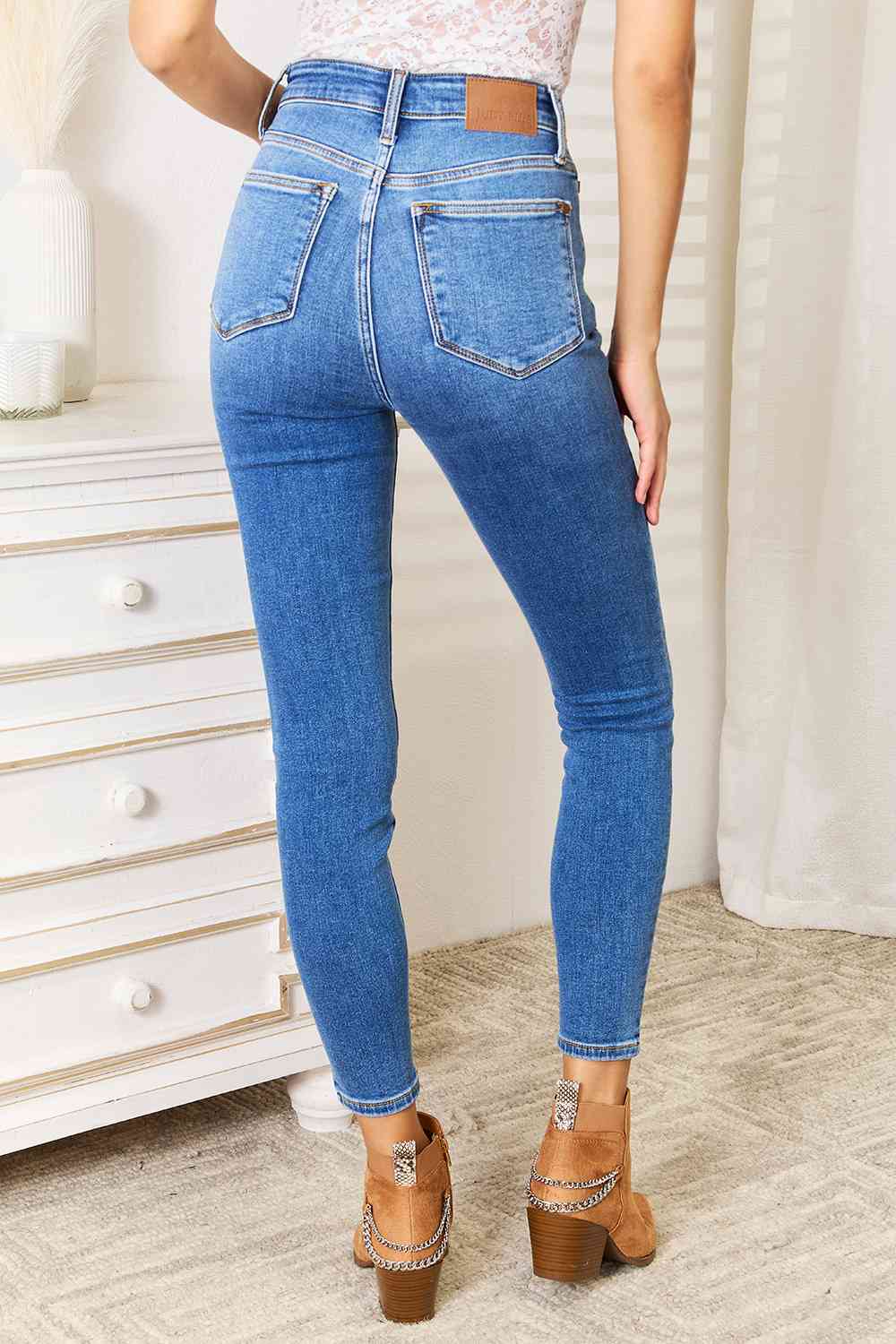 Judy Blue Full Size High Waist Skinny Jeans-Modish Lily, Tecumseh Michigan