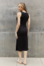Load image into Gallery viewer, Ribbed Knit Sleeveless Midi Dress in Black-Modish Lily, Tecumseh Michigan
